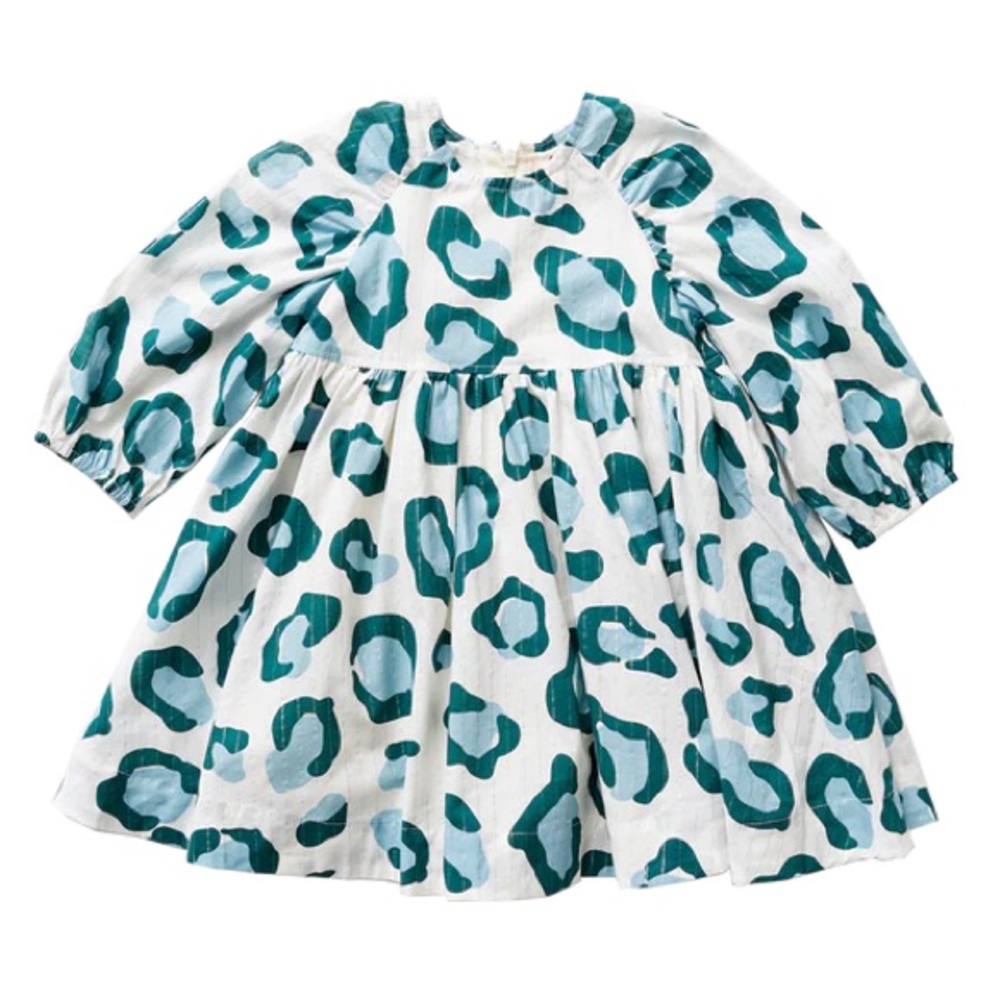 Pink Chicken Danielle Dress in Sage Leopard - Size 5